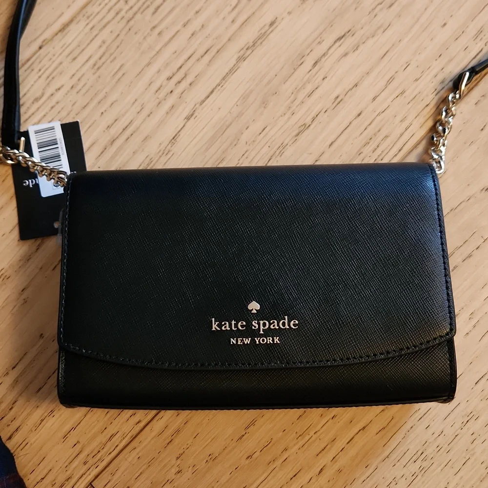 Kate Spade Staci Small Flap Crossbody Black
